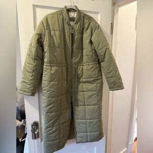 NWT Women's Olive Quilted Puffer Coat